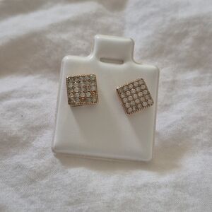 Rose Gold Screw Back Stud Earrings